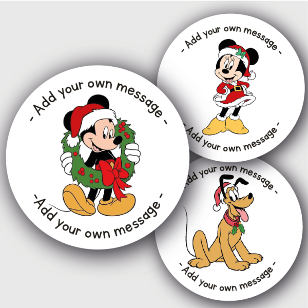 24 Mixed Personalised Christmas Stickers SS32